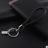 皮绳吊牌汽车钥匙扣 PU皮绳 编织 皮绳logo个性定制小礼品 赠品