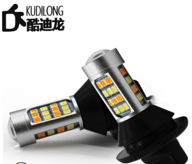 欧美汽车解码双色LED转向灯 BA15S 1156 7440 3156 2835 42SMD