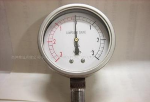 75MM径向正负3kpa微压表，+-3KPA不锈钢水注表，带调零微压计