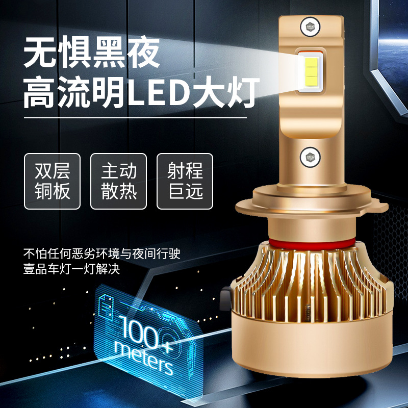 汽车LED大灯12V-100V宽压驱动车灯12粒大灯珠聚光灯led灯现货批发