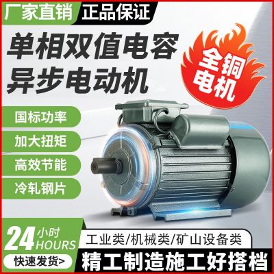 小型单相电机220V0.75/1.1/2.2/3.0/4KW大马力全铜异步两相电动机